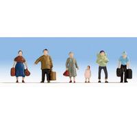 Noch 47115 Pedestrians with Luggage (6) Hobby Figure Set