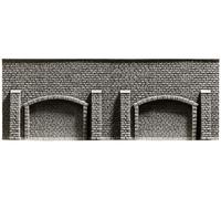 NOCH 58059 HO Scale Arch Retaining Wall With Pillars - 66.8 Cm X 12.5 Cm