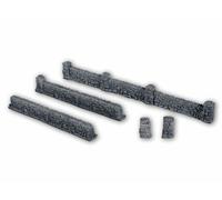 NOCH Granite Walls, Hand-Painted Wall Made of Structured Hard Foam, Model Making Accessories for H0, Ideal for Enclosures