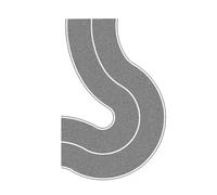 Noch 60704 8 cm Wide Federal Road Grey Curve Landscape Modelling (2-Piece)