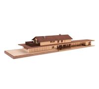NOCH Bergün, model building set, 33.7 x 7 cm with laser cut technology for track N, ideal model railway construction