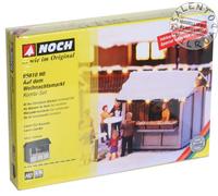 Noch 65610 - H0 1:87 - Christmas Market House With Lights Assembly Kit
