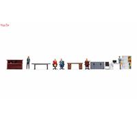 NOCH Figuren-Themenwelt„Office “, Set With Unpainted, Accessory for Gauge H0
