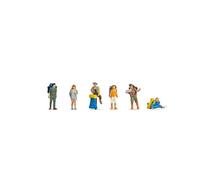 Noch® Backpacker and Hiker, Model Figures Set, Hand-Colored for Gauge TT