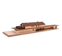 NOCH Bergün, model building set, 33.7 x 7 cm with laser cut technology for track N, ideal model railway construction