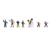 NOCH "Children In The Snow" Model Figures Set, Perfect For Winter Scenes In The