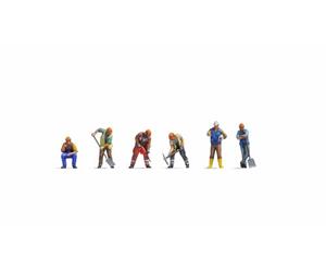 NOCH Construction Worker with 3D Printing Technology Scale N Gauge Figures Ideal for Construction Scenes