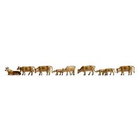 NOCH Cows, Dark Brown from Plastic Ideal for Rural Scenes, N Gauge