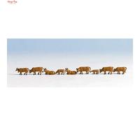 Noch Dark Brown Cows (9) Figure Set N Gauge 36722