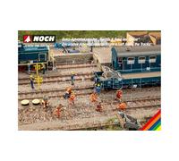 NOCH Decorative Advent Calendar "Right & Left of the Tracks" for Model Train, Ideal for Gauge H0, Creative Christmas Crafts