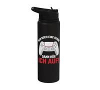 Noch Eine Runde Dann Hör Ich Auf - Funny Gamer Controller Stainless Steel Insulated Water Bottle