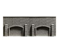 NOCH Extra Long Arcade Backdrop Wall for H0 Model Railway Layout, Hand-Colored