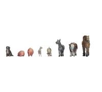 NOCH Z Figures Animals on the Farm for Model Railways in Scale Z Perfect for Decorating and Collecting