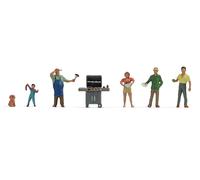 Noch Figure Set 15593 Barbecue Party – HO Scale 1:87, 5 Figures with Accessories