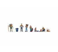 NOCH Figure Set„ Boy-Scout“, 6 Miniatures from Plastic, Suitable for