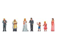 NOCH Figure Set "Wedding", Standing Figures, Model Making 1:160 Made of Plastic for Track N Perfect for Dioramas