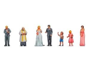 NOCH Figure Set "Wedding", Standing Figures, Model Making 1:160 Made of Plastic for Track N Perfect for Dioramas