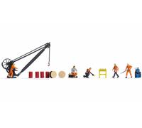 NOCH® Figure Theme World "Railway Depot", Moving Figures, Accessories For H0