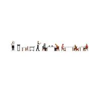 Noch® Figure Theme World Restaurant, Model Building Figure Set, 1:87 (H0), Hand-Coloured for Gauge H0