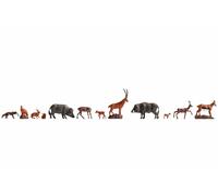 NOCH Figures Set “Forest Animals”, 12 Hand-Painted Models H0 Scale 1:87