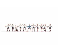 Noch Football Team, Realistic Game Figures For Model Train Track N, Hand Painted