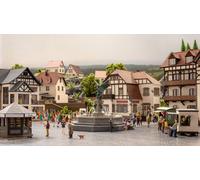 Noch Fountain With Valkyrie, Hand-Colored, 10 X 10 Cm For The H0 Scale