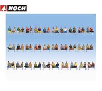 Noch H0 16072 Mega-Saving Set Seated Passengers 60 Figures, Without Legs NEW+OP