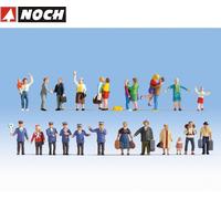 NOCH H0 16121 XL Figure Set "At the Train Station" 24 Figures - NEW + BOXED