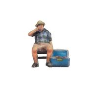 NOCH H0 Figure Man on Folding Chair Ideal Model Making Accessory in H0 for Detail and Authenticity