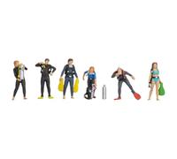 NOCH H0 Figures Diver, Detailed Model Figures, 1:87 H0 for Underwater Worlds and Terrain Design