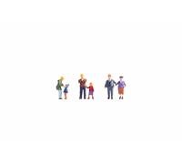 Noch H0 Figures Family Meier In Winter, Model Figures H0, 6-Piece Set For
