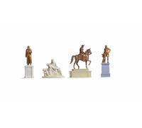 Noch H0 Figures Monuments with Famous Personalities, H0 Scale 1:87 Ideal for Historical Flair in Model Making