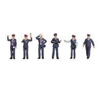 Noch H0 Figures Railway Officials France, With French Charm, 6 Figures For