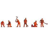 NOCH H0 Figures Track Building Team Hobby Figures Ideal Accessory for Model Railway in N Gauge Orange