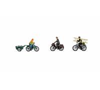 NOCH H0 Figurines Cyclists, Figure Set from Plastic, 3-teiliges Model Railway