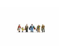 NOCH H0 Figurines Passenger, Hand-Painted Miniature Figures, Plastic for Die