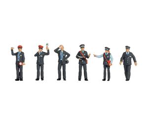 NOCH H0 Figurines Train Guards Switzerland, Perfect for Dioramas & Modellbahnen