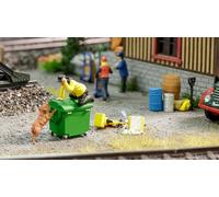 NOCH H0 Funny Scenes "Caution Dog", Model Train Accessory for H0, Funny Figures for Your Model Landscape