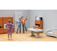 NOCH H0 Funny Scenes "Drinking Brothers" Humorous Model Figure Group, 1:87 (H0) Scale, Ideal for City and Village Settings