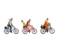 Noch Figure Set – 36898 Cyclists (3) with Accessories – Hand-Painted – N Scale