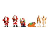 Noch 15920 Santa Claus (3) Angels (2) and Accessories Figure Set