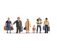 NOCH Hand-Painted H0 Scale Travellers With Luggage Male Human Figure 1:87