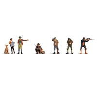NOCH Hunter And Forester Figures Set, Hand-Colored Model Scenery N Gauge