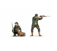 NOCH Hunter, Figure Set With Wild And Dog Made of Plastic, Ideal for Gauge 1