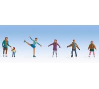 Noch Ice Skaters (6) Figure Set N15824 HO Scale