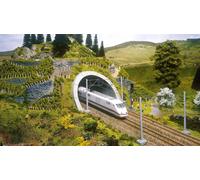 NOCH ICE Tunnel Portal, Hand-Painted Model Train Portal, 18 X 23 Cm For The