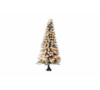 Noch 22130 Iluminated Christmas Tree snowy, with 30 LEDs, 12 cm high, Coloured