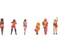 NOCH Lightweight women's standing and moving figures, 1:160 N made of plastic for model making and dioramas