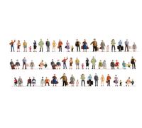 Noch® Mega Savings Set Figures, 60 hand-painted model figures, H0 scale 1:87