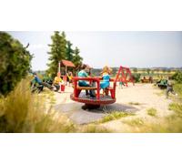 NOCH® Micro-Motion Children's Carousel, Perfect for Children's Playgrounds, 5 x 5 x 5.4 cm, Hand Coloured and Micro Motion for Track H0